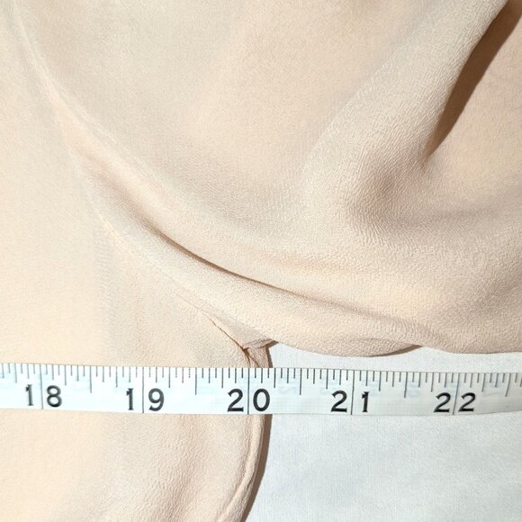 MNG Mango | Short Sleeve Lightweight Peach Pink Surplice Blouse | Size 6 - Picture 10 of 12